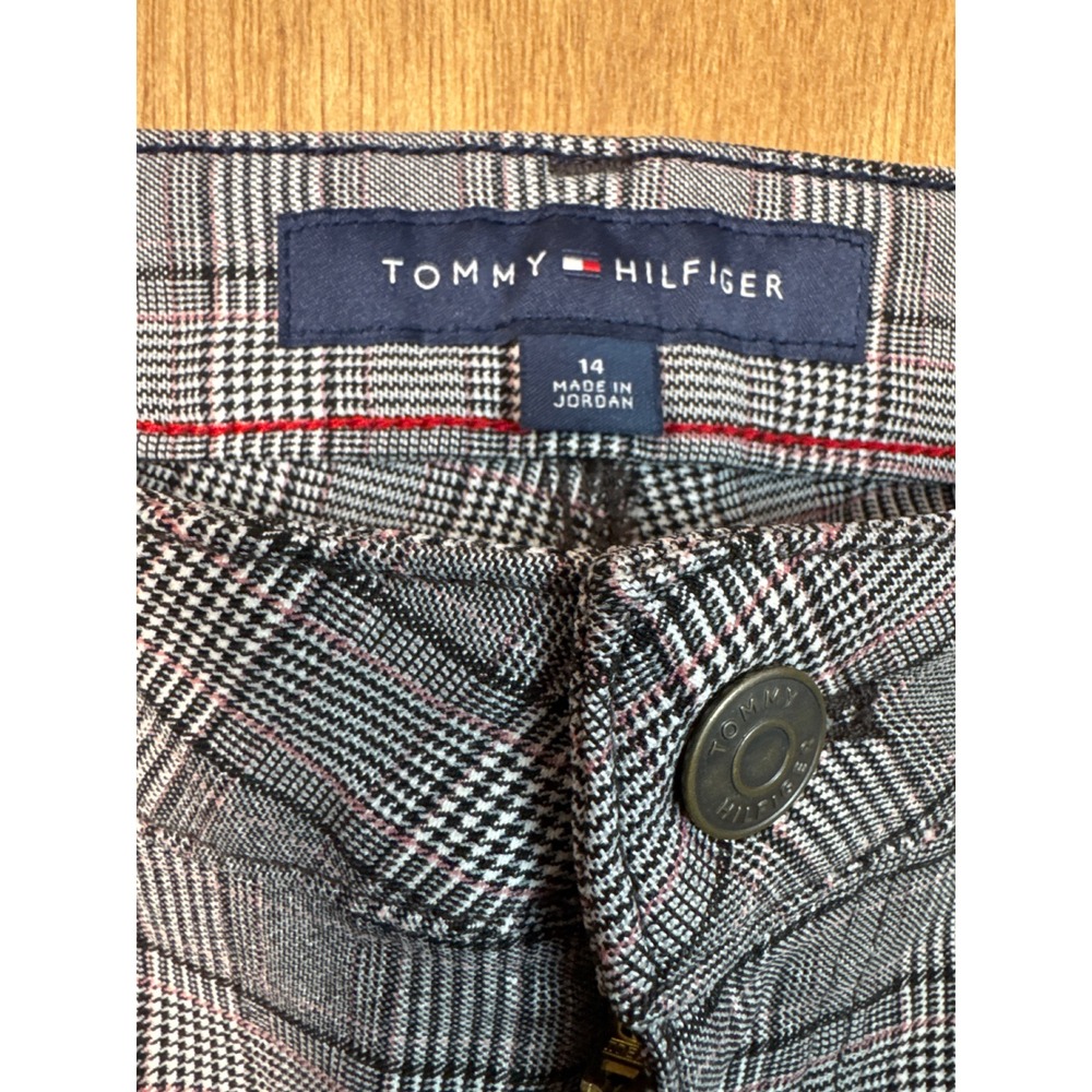 Tommy Hilfiger Plaid Ankle Pants Womens 10 Grey Excellent Slim Leg Trousers - Picture 4 of 10